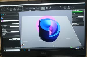 Software screenshot of the scanned sand core