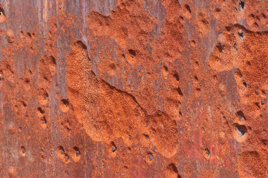 Area with severe corrosion and pitting usually challenging to inspect and fully trust the results