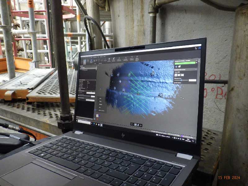 A 3D scanner, combined with integrated 3D scanning software help NDT teams make more informed decisions on each vessel’s condition.