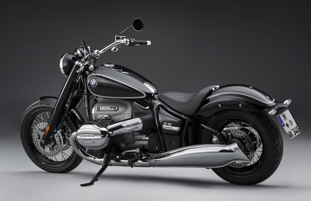 Black 1800cc BMW R18 motorcycle