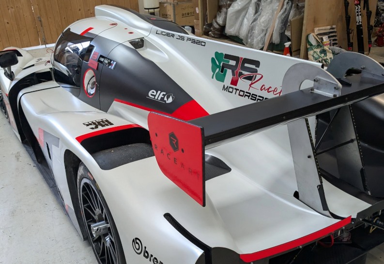 A race car located on AMB Aero’s shop floor.