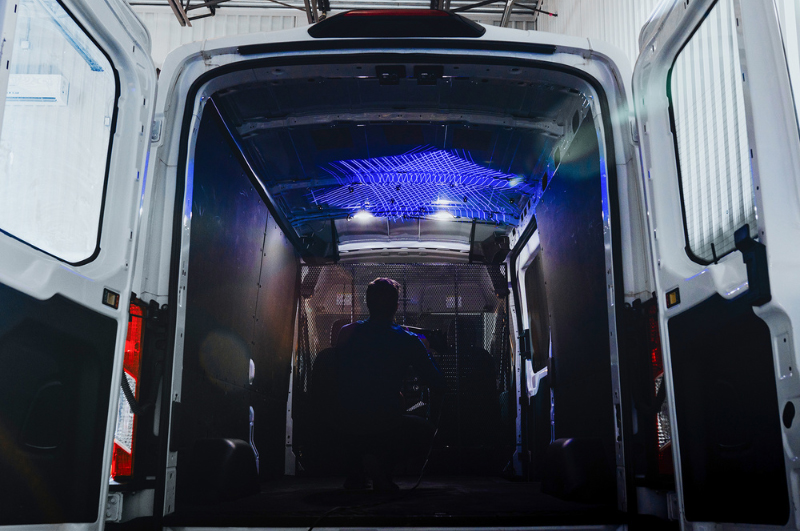 HandySCAN 3D MAX scanning the inside of  a van 