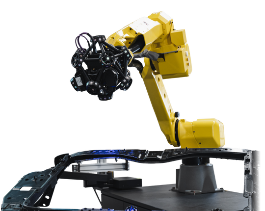 MetraSCAN 3D-R scanning car frame