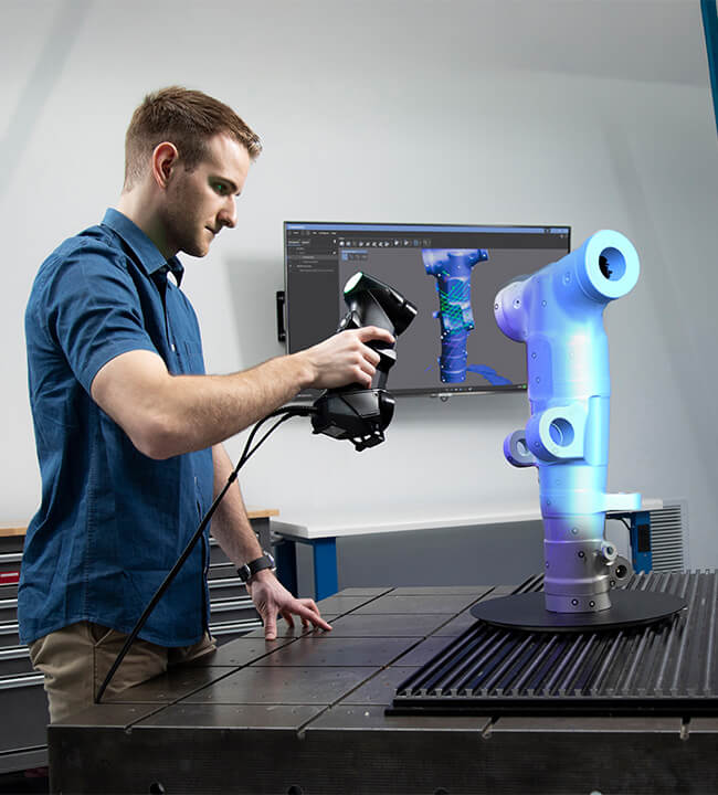  Engineering scanning landing gear and getting real time feedback on the computer