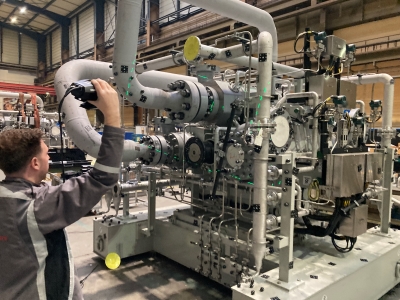 3D Measurement of an Integrally Geared Compressor in a Carbon Capture Plant