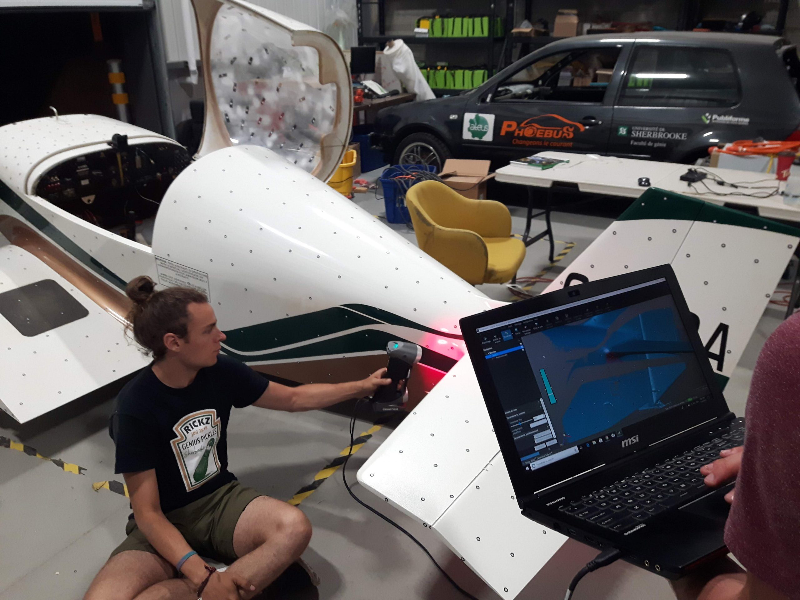 The team was able to get a high quality 3D model of the aircraft within one weekend to use in a CAD software
