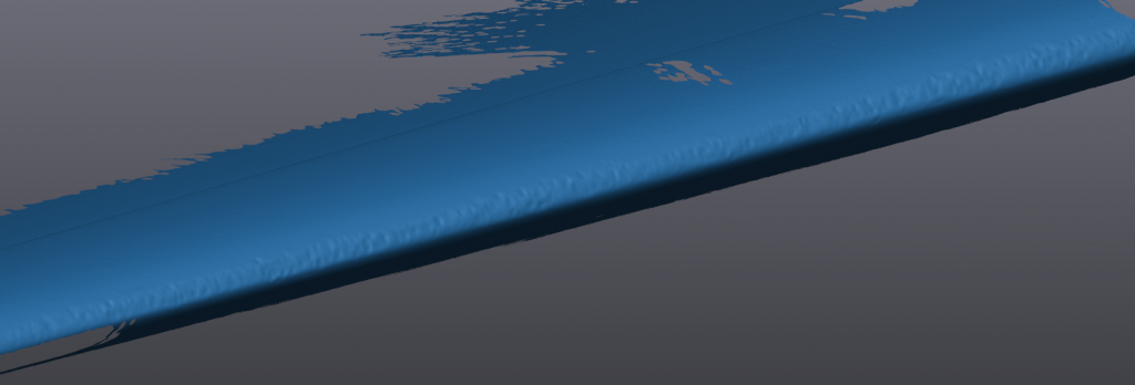 STL of the leading edge of a Boeing 767 aircraft using a 3D scanner