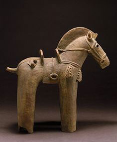 Horse Sculpture from the Japanese prehistoric period at Minneapolis Institute