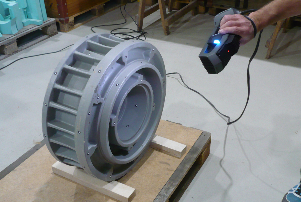 Industrie de la pompe : Le scanner 3D utilisé pour la rétro-ingénierie et le contrôle de la qualité des pièces moulées