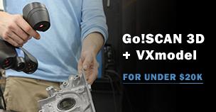Creaform lanza su nueva solución Go!SCAN 3D + VXmodel por menos de USD 20 000